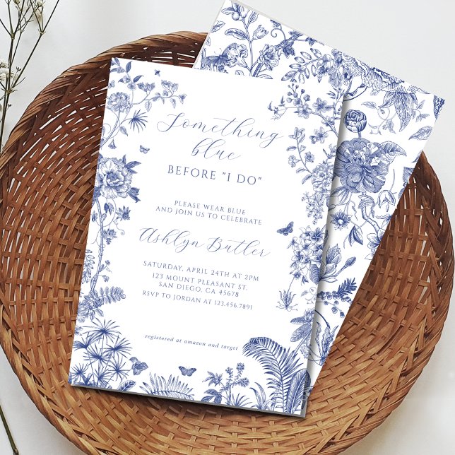 Convite Algo Azul Antes Que Eu Faça O Chá de panela Convid (Criador carregado)