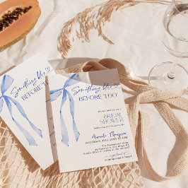 Convite Algo Azul Antes Que Eu Faça O Chá de panela Convid