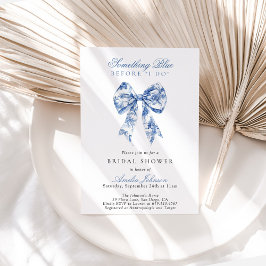 Convite Algo Azul Antes Que Eu Faça O Chá de panela Convid