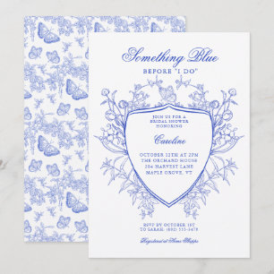 Convite Algo Azul Antes Que Eu Faça Um Paixão Floral Elega