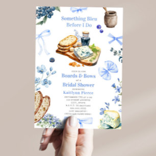 Convite Algo Azul Charcuterie Boards & Bows Nupcial