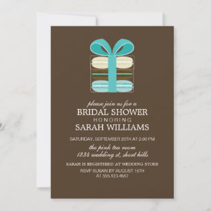 Convite Algo Azul Macarons Franceses