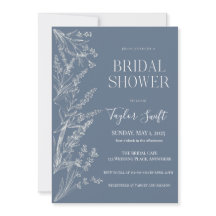 Algo Chá de panela Floral Azul