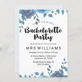 Convite Algo de Festa de solteira azul