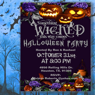 Convite Algo Mal Dessa Maneira Vem Adulto Halloween