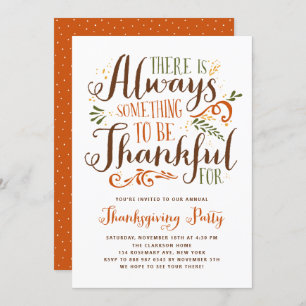 Convite Algo Que Deve Ser Agradecido Pelo Festa De Ação De