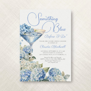 Convite Algo sobre Chá de panela Hydrangea Azul