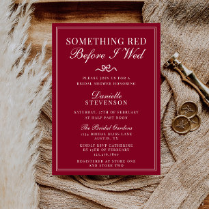 Convite Algo Vermelho Antes do Casamento de São Valentim C