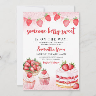 Convite Alguém Berry Sweet Chá de fraldas