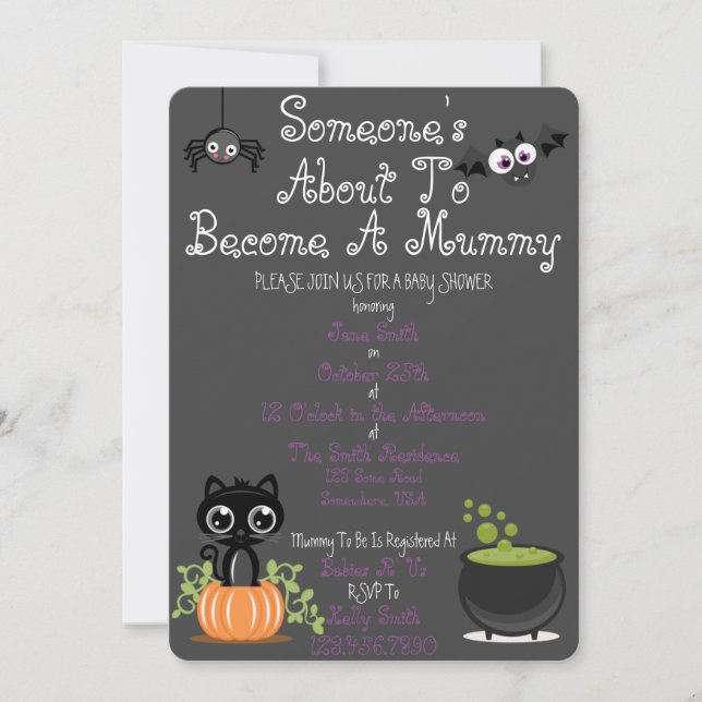 Convite Alguém está prestes a ser mãe (Frente)