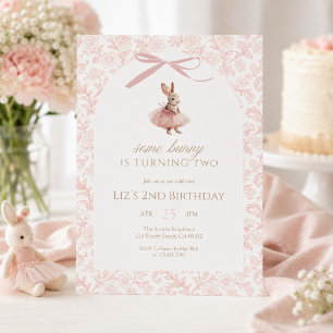 Convite Algum Coelhinho Está Fazendo Dois Aniversário Tutu