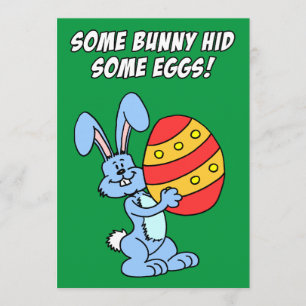 Convite Algum coelho escondeu a caça do ovo da páscoa de