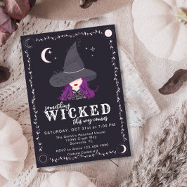 Convite Alguma Coisa Má Festa de Bruxas de Halloween