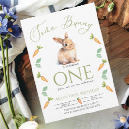 Convite Algumas Carrinhos de Primeiro aniversário de Bunny