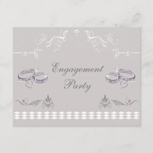 Convite Alianças de casamento & noivado Sparkly romântic