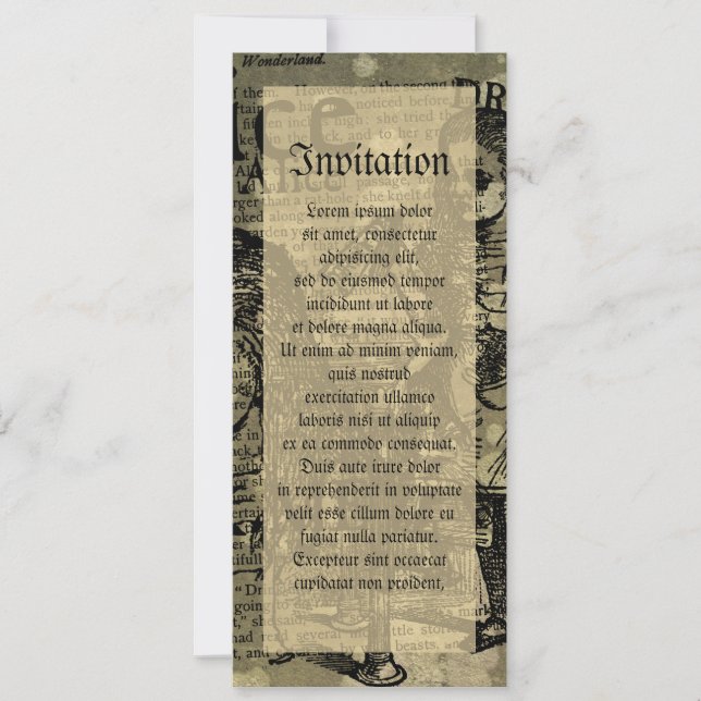 Convite Alice Beber Colagem (Frente)