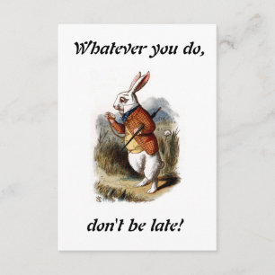 Convite Alice - coelho branco