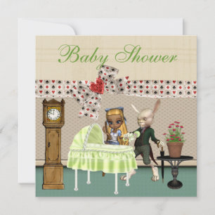 Convite Alice & Hare No País das Maravilhas Sobre O Chá 