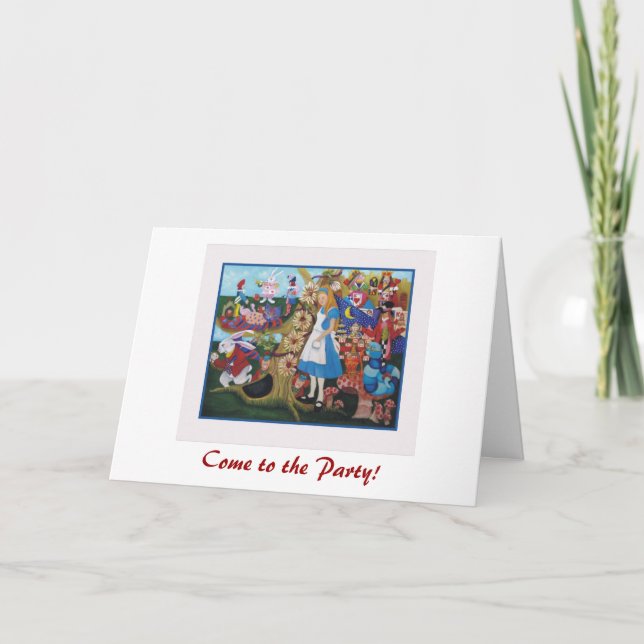 Convite Alice in Wonderland (Frente)