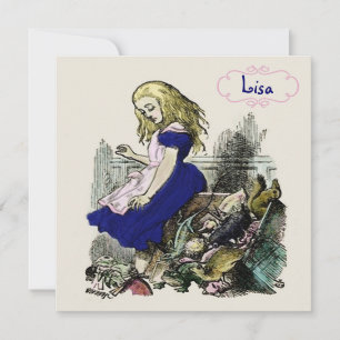 Convite Alice ~ Invitições Curiosa País das Maravilhas