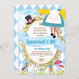 Convite Alice na Festa de aniversário das Maravilhas