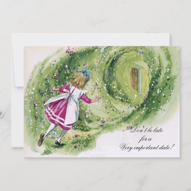 Convite Alice no Aniversário da Maravilha não se Atrase (Frente)