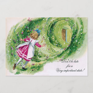 Convite Alice no Aniversário da Maravilha não se Atrase