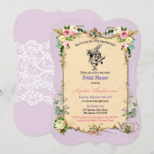 Convite Alice no Chá de chá de panela das Maravilhas