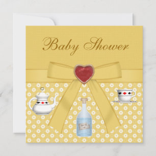 Convite Alice no Chá de fraldas das Maravilhas do Tea Par