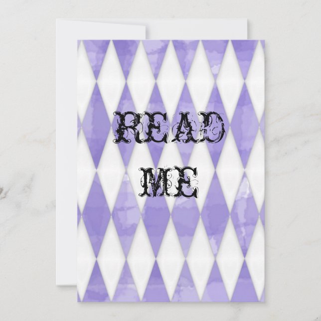 Convite Alice no chá do país das maravilhas convida (Frente)