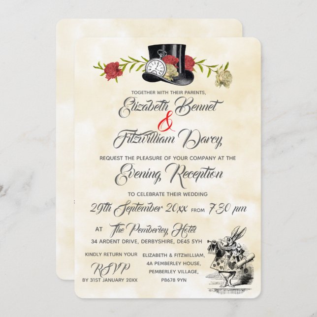 Convite Alice no Concurso à Noite da Maravilha (Frente/Verso)