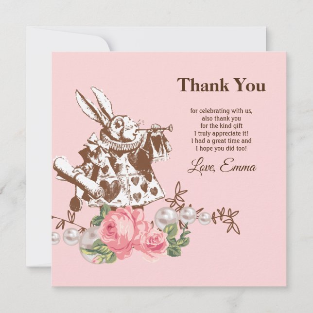 Convite alice no obrigado maravilhoso (Frente)