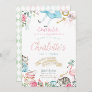 Convite Alice no País das Maravilhas