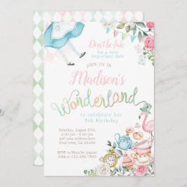 Convite Alice no País das Maravilhas