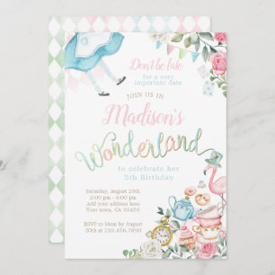 Convite Alice no País das Maravilhas