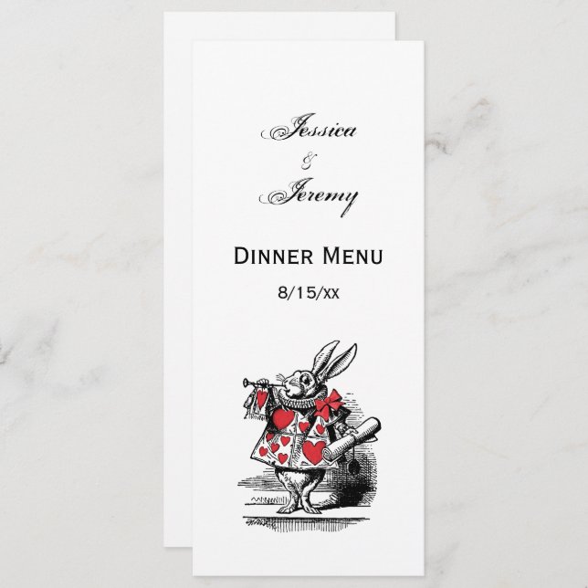 Convite Alice no País das Maravilhas (Frente/Verso)