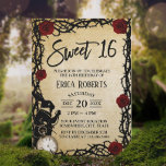 Convite Alice no País das Maravilhas, 16 Vintage<br><div class="desc">Doce Alice 16 Vintage em Convidações de Aniversário na Terra Maravilha.</div>