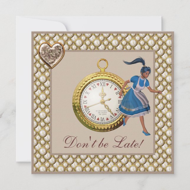 Convite Alice no País das Maravilhas, Chá de fraldas do Te (Frente)