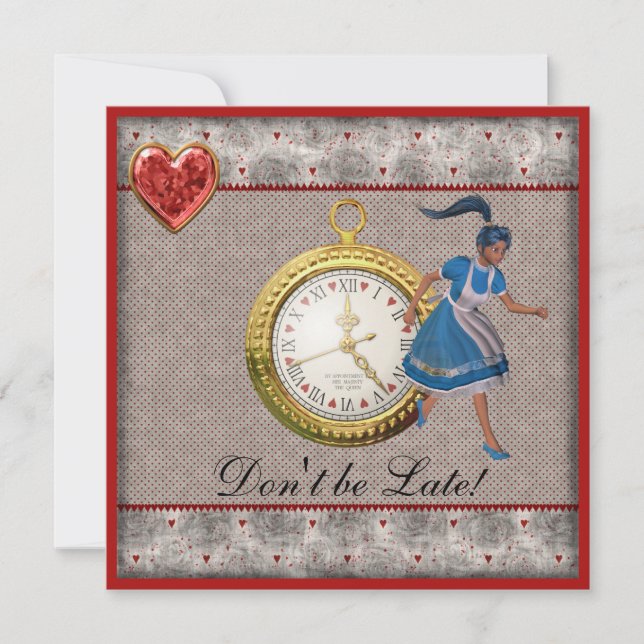 Convite Alice no País das Maravilhas, Chá de fraldas do Te (Frente)