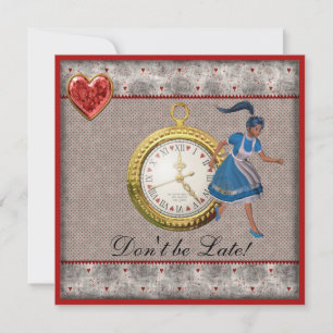 Convite Alice no País das Maravilhas, Chá de fraldas do Te