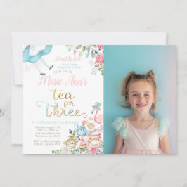 Convite Alice no País das Maravilhas, Chá para Três aniver