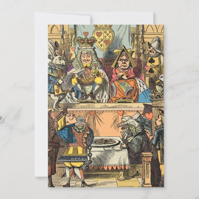 Convite Alice no País das Maravilhas Cheshire Cat Caracter (Verso)