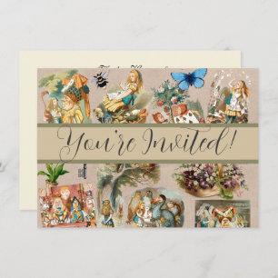 Convite Alice no País das Maravilhas Cheshire Cat Caracter