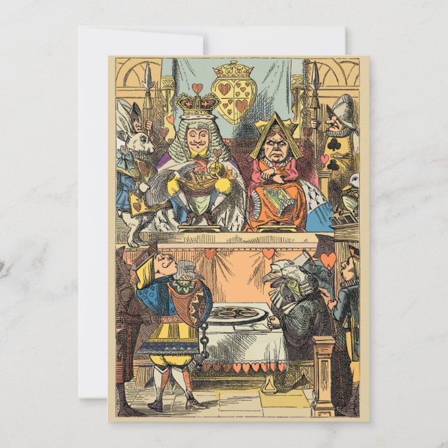 Convite Alice no País das Maravilhas Cheshire Cat Caracter (Verso)