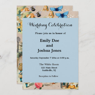 Convite Alice no País das Maravilhas Cheshire Cat Caracter