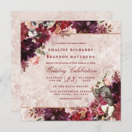 Convite Alice no País das Maravilhas da Praça do Casamento