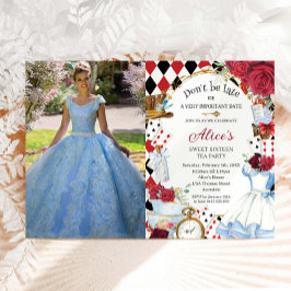 Convite Alice no País das Maravilhas do Festa de Aniversár