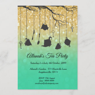 Convite Alice no País das Maravilhas e Festa de Aniversári