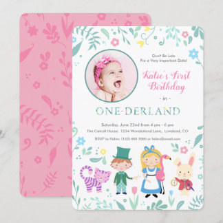 Convite Alice no País das Maravilhas | Primeiro Aniversári