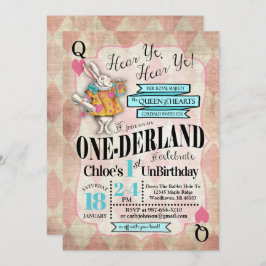 Convite Alice no primeiro aniversario das Maravilhas